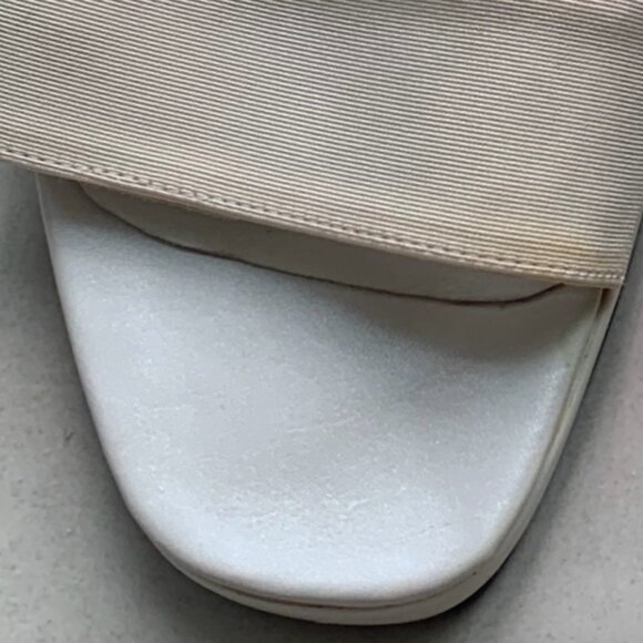 Stuart Weitzman Arianna Stretch Sandal With Wedge Ecru Size 7 - Picture 5 of 7